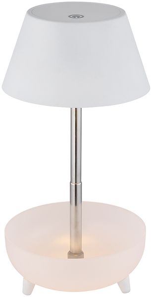 LED Tischleuchte, Touchdimmer, Akku, weiß, H 22,5 cm
