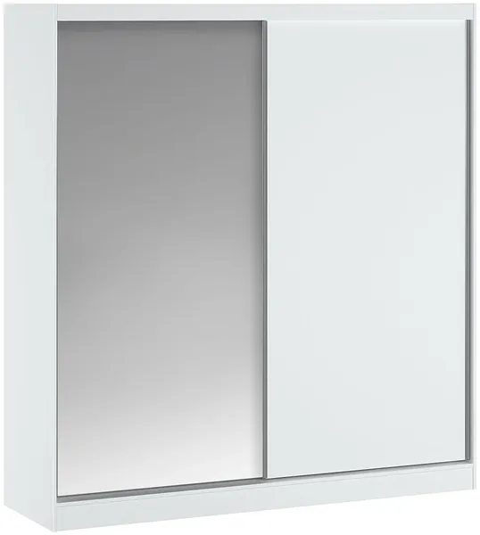 Vente-unique - OCHIRA Wardrobe and walk-in wardrobe Holz, Platte Weiß - B 58,5 cm x H 215,6 cm x L 200,2 cm
