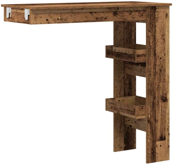vidaXL Wand-Bartisch Altholz-Optik 102x45x103,5 cm Holzwerkstoff 856860
