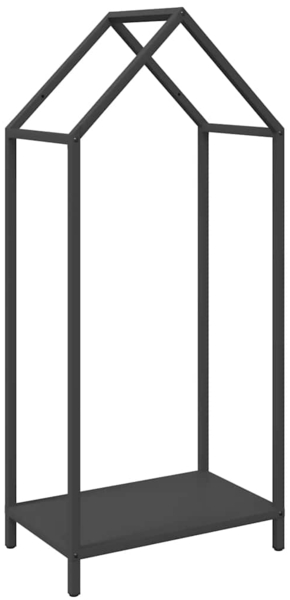 vidaXL Brennholzregal Schwarz 40x25x90 cm Kaltgewalzter Stahl 864295