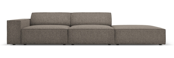 Micadoni Sofa Jodie 3-Sitzer Rechts Chenille Haga Grau