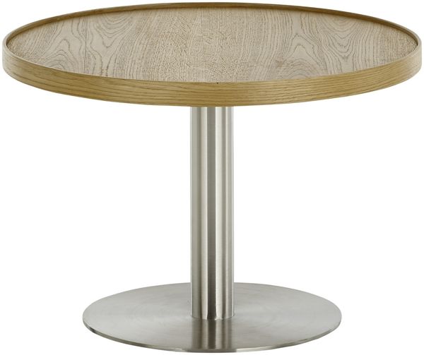 Couchtisch >MONTEVERDE< in Eiche furniert, Holzwerkstoff/ Metall - 40x60cm (HxD)
