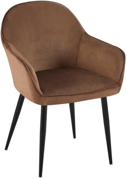 CLP Esszimmerstuhl Boise Samt,braun