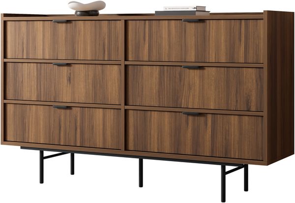 Kommode Enetori 6S (Farbe: Nuss Warmia)