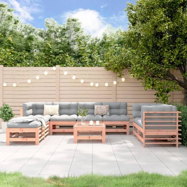 vidaXL 9-tlg. Garten-Lounge-Set Massivholz Douglasie 3186303