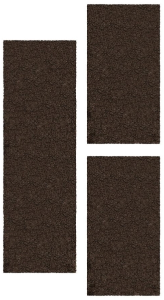 Carpettex Hochflor-Bettumrandung Unicolor - Einfarbig, Höhe 50 mm, (Bett-Set, 3-tlg, Bettvorlage), Schlafzimmer Teppich Bettumrandung Läufer Set 3 teilig Bild 1