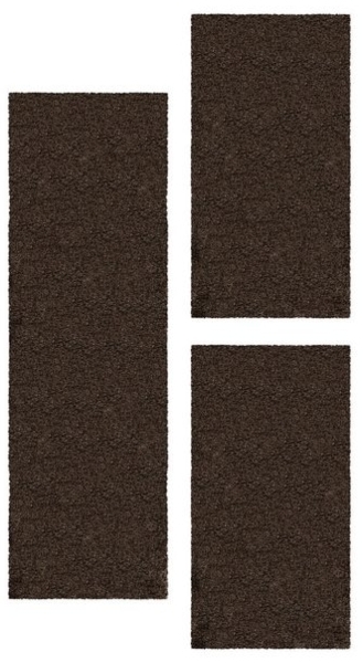 Carpettex Hochflor-Bettumrandung Unicolor - Einfarbig, Höhe 50 mm, (Bett-Set, 3-tlg, Bettvorlage), Schlafzimmer Teppich Bettumrandung Läufer Set 3 teilig Bild 4