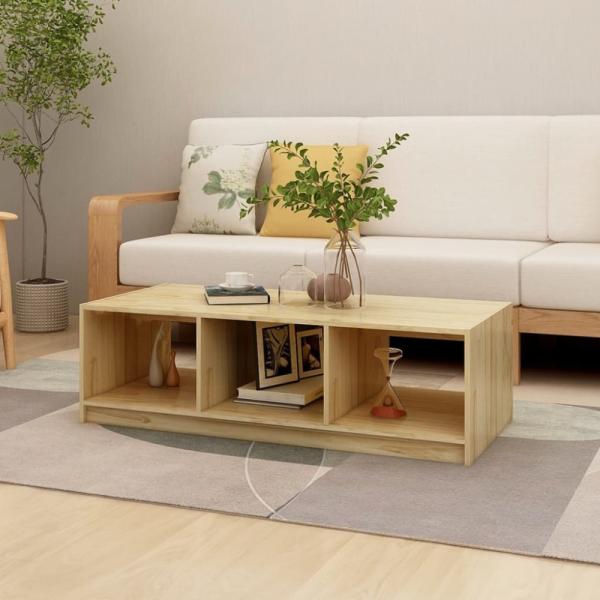 vidaXL Couchtisch 110x50x34 cm Massivholz Kiefer 809912