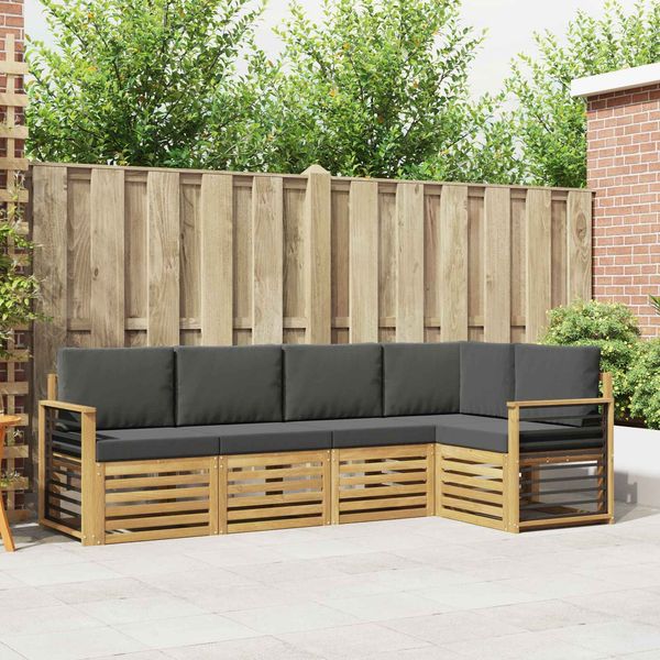 vidaXL Outdoor-Sofagarnitur 5 pcs Weiß und Anthrazit 3391847