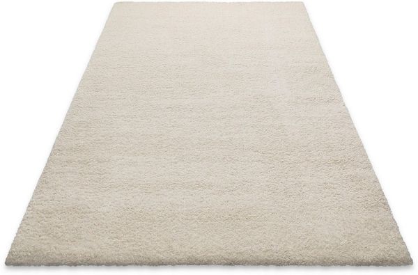 Wecon home Hochflor-Teppich STUDIO zero, rechteckig, Höhe: 35 mm, weicher und kuscheliger Flor, Wohnzimmer, Schlafzimmer, im Berber-Stil