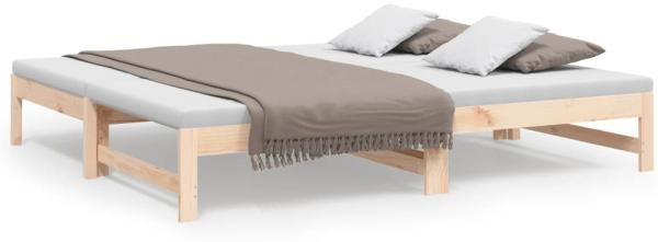 vidaXL Tagesbett Ausziehbar 2x(75x190) cm Massivholz Kiefer [823419]