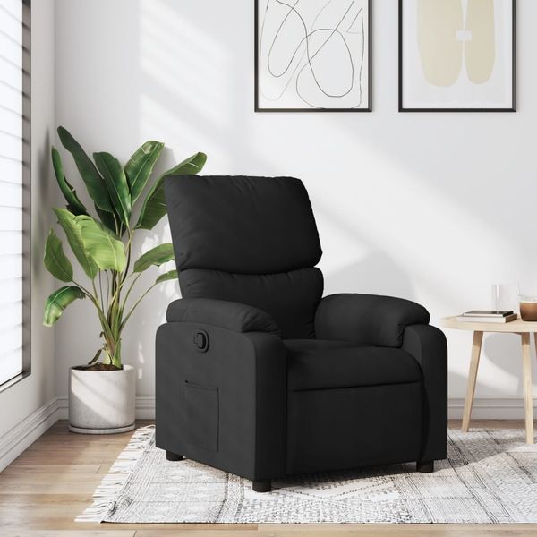 vidaXL Relaxsessel Schwarzer Stoff 3205682