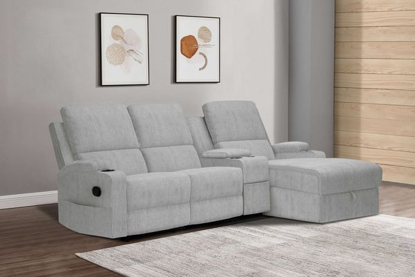 OTTO home Ecksofa NAPORI Multimediasofa, 3er Kinosessel XXL, L-Form, Cord, Kinosofa mit Relaxfunktion, Getränkehalter, Staufach und Staukasten