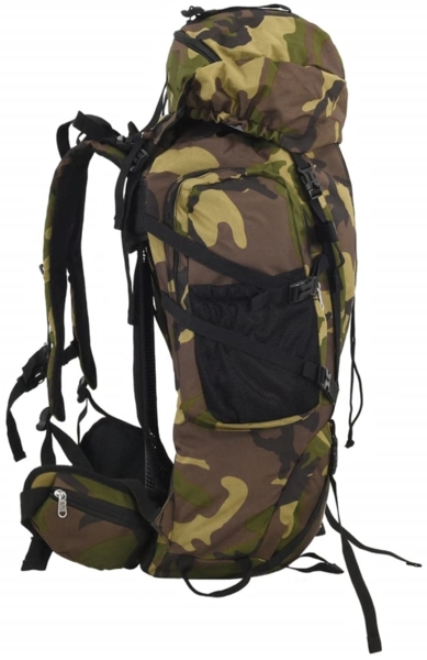 vidaXL Wanderrucksack Grün Tarnfarben 60 L Oxford-Gewebe 4009962