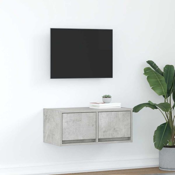 vidaXL TV-Schrank Betongrau 60x31x25,5 cm Holzwerkstoff 861496