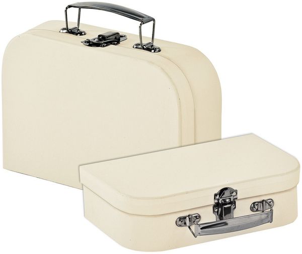VBS Truhe, 2er-Set, aus cremefarbenem Karton