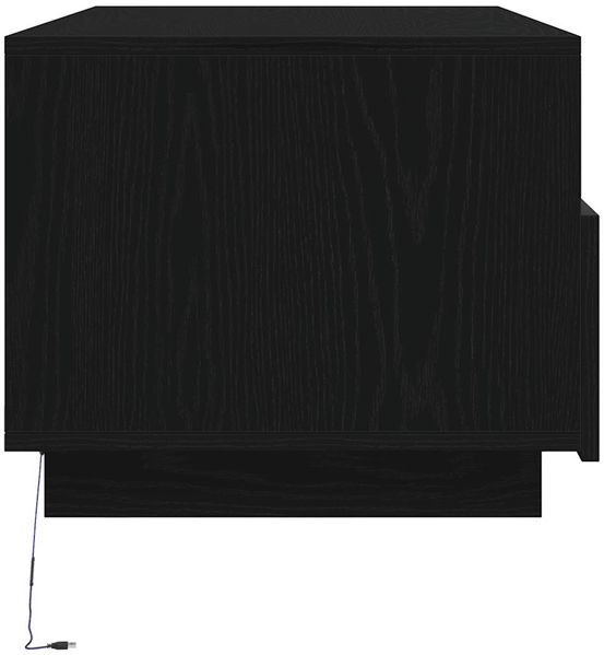 vidaXL Couchtisch mit LED-Leuchten Schwarz Eichen-Optik 90x49x40 cm 862254 Bild 7