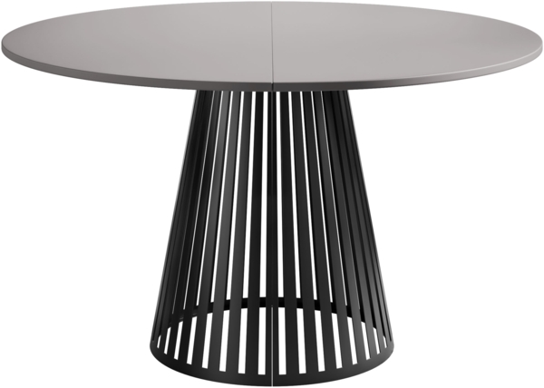 Esstisch Cumair 100 (Farbe: Schwarz / Hellgrau)