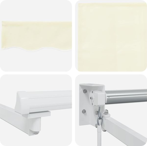 vidaXL Manuelle Gelenkarmmarkise mit LEDs Creme und Weiß 5 x 3 m 3419323 Bild 9