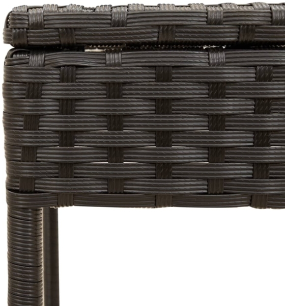 vidaXL Sonnenliege mit Dach und Tisch Schwarz Poly Rattan 368197 Bild 3