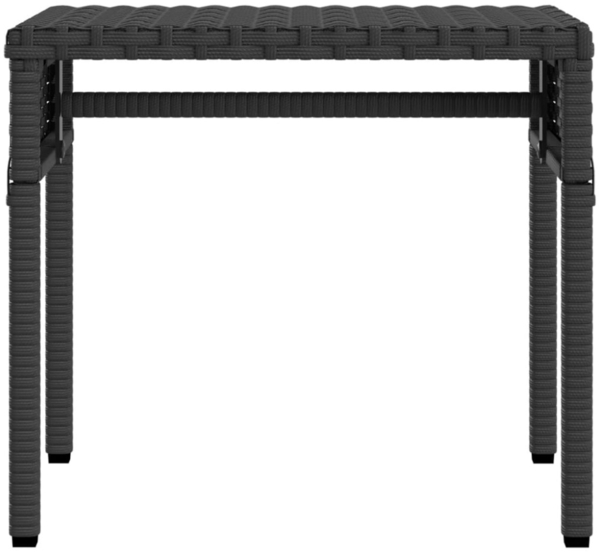 vidaXL Sonnenliege mit Dach und Tisch Schwarz Poly Rattan 368197 Bild 9