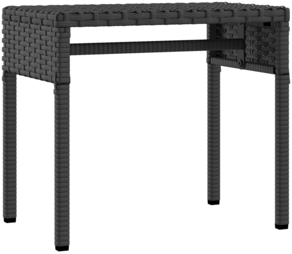 vidaXL Sonnenliege mit Dach und Tisch Schwarz Poly Rattan 368197 Bild 2