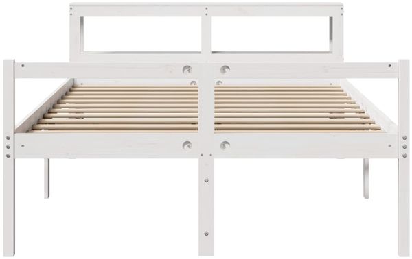 vidaXL Seniorenbett mit Kopfteil ohne Matratze Weiß 120x200 cm 3305864 Bild 4