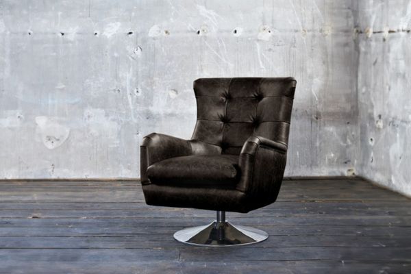 KAWOLA Sessel Relexa Leder schwarz 95 x 77 x 69 cm
