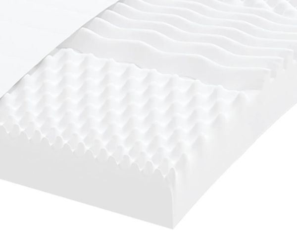 vidaXL Schaumstoffmatratze Weiß 200x210 cm 7-Zonen Härtegrad 20 ILD 4016653 Bild 6