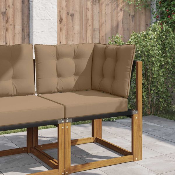 vidaXL Sofakissen für draußen 3 pcs Taupe Polyester 900803