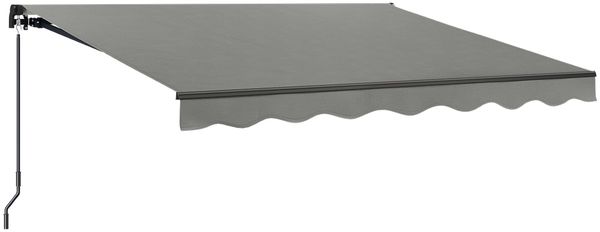 STEELSØN 'Kestria' Gelenkarmmarkise 300x250 cm, grau, wetterfest und blickdicht, Markise mit Aluminium-Kassette und Wandhalterung, Balkonmarkise mit Handkurbel Bild 2