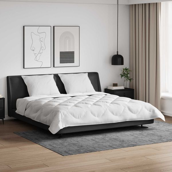 vidaXL Decke mit Kissen mit Kissen 3 pcs Weiß Mikrofaser 3378054