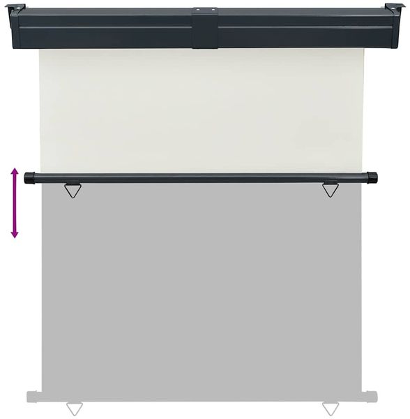 vidaXL Balkon-Seitenmarkise 175x250 cm Creme 48437 Bild 5