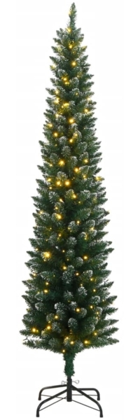 vidaXL Künstlicher Weihnachtsbaum Schlank 150 LEDs 150 cm 3315759