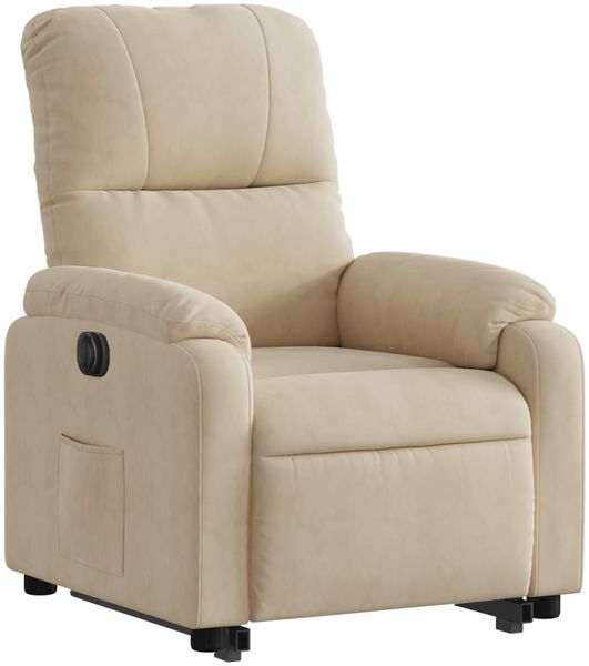 vidaXL Relaxsessel mit Aufstehhilfe Elektrisch Creme Mikrofasergewebe 3204947 Bild 3