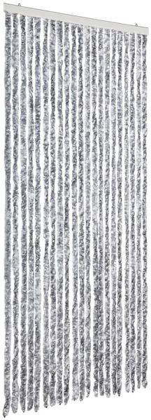 vidaXL Insektenschutz-Vorhang Weiß und Grau 90x220 cm Chenille 284280 Bild 2