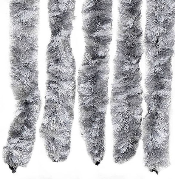 vidaXL Insektenschutz-Vorhang Weiß und Grau 90x220 cm Chenille 284280 Bild 5