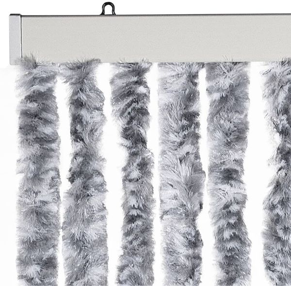 vidaXL Insektenschutz-Vorhang Weiß und Grau 90x220 cm Chenille 284280 Bild 4