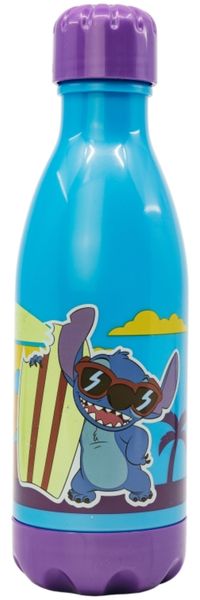 Lilo & Stitch Trinkflasche 560 ml Kinderflasche mit Trinkhalm & Druckverschluss