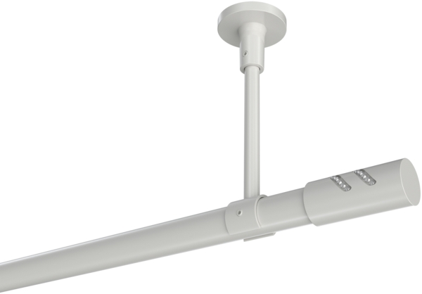 Gardinenstangen-Set Sonette Zoena 320 cm (geteilt in 2 x 160 cm), 1-läufig, 20 mm Ø Weiß