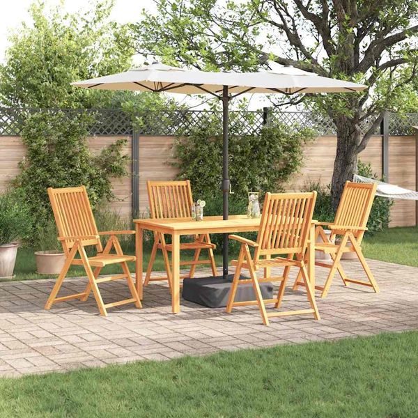 vidaXL Garten Essgruppe Faltbar 5 pcs Braun Massivholz Akazie 3375619
