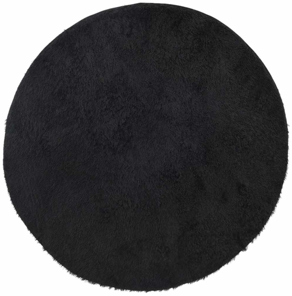 vidaXL Teppich Shaggy Hochflor NAVARRA Schwarz 120x120 cm Polyester 4102902