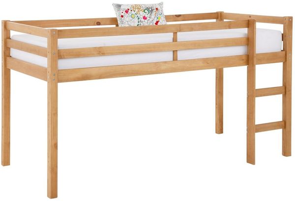 OTTO home Hochbett Alpi aus schönem massivem Kiefernholz, Außenmaßenbreite 103 cm