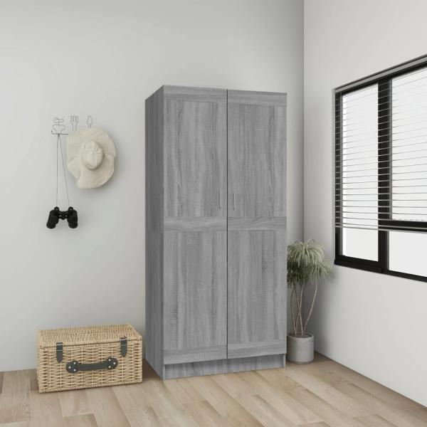 vidaXL Kleiderschrank Grau Sonoma 82,5x51,5x180 cm Holzwerkstoff 826639