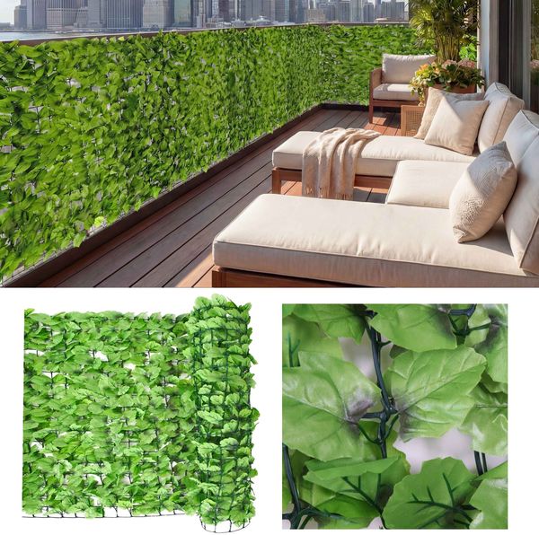 Balkonsichtschutz N77, Sichtschutz Windschutz Verkleidung für Balkon Terrasse Zaun ~ 500x150cm Blatt hell