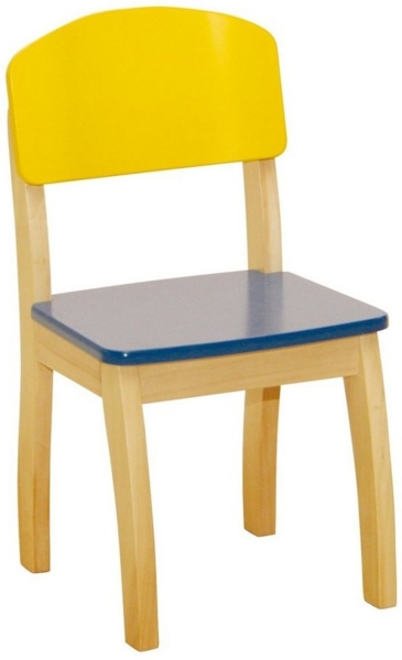 roba Kinderstuhl mit Lehne - Holz - Sitzhöhe 31,5 cm - Bunt lackiert
