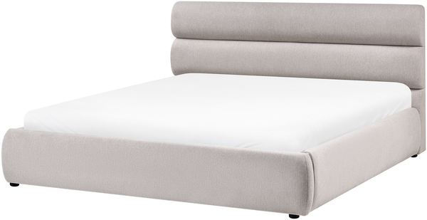 Bett mit Stauraum Kunstleinen BONIFACIO 180 x 200 cm Grau Bild 5