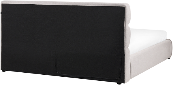Bett mit Stauraum Kunstleinen BONIFACIO 180 x 200 cm Grau Bild 7