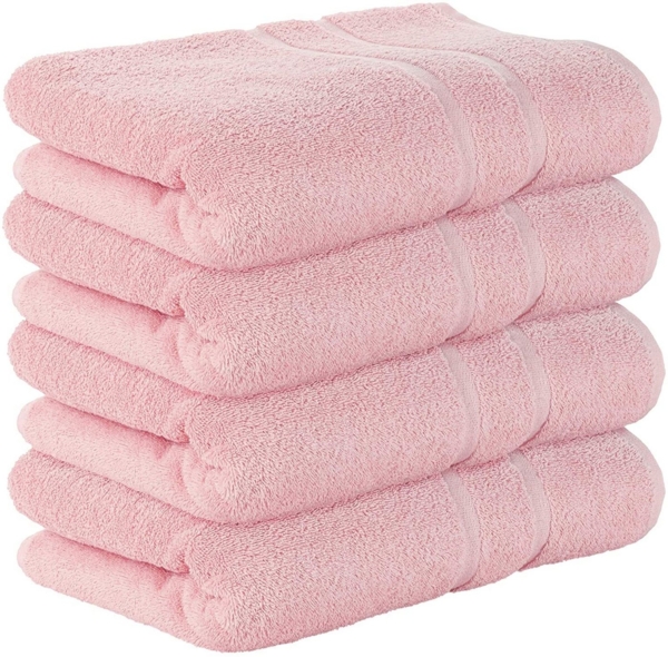 StickandShine Badetücher 4er Set Premium Frottee Badetücher 100x150 cm ZARTROSA Frottee
