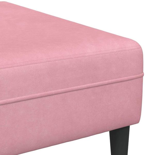 vidaXL Samt Sofa mit Kissen 3 pcs Rosa 208 cm Samt 3335175 Bild 10